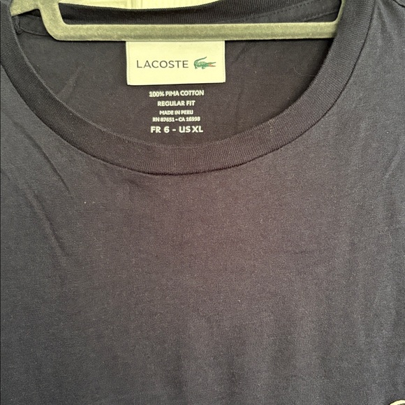 Lacoste Men's Dark Blue Short Sleeve Tee - Picture 2 of 2